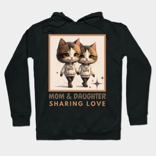 MOTHER CAT SHARING LOVE Hoodie